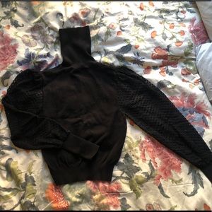 Zara Turtleneck Sheer Lace